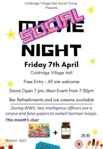 Flyer for April Social Night