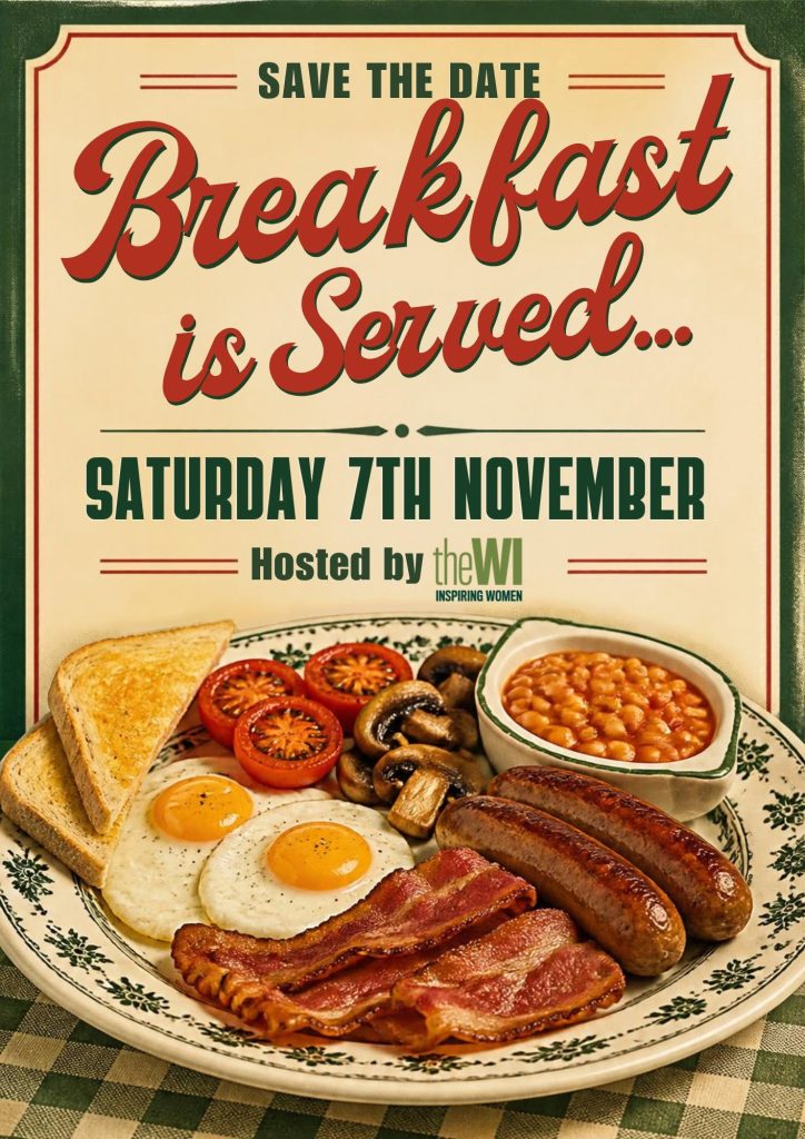 Placeholder poster for Coldridge WI Breakfast event, Saturday 7th November
